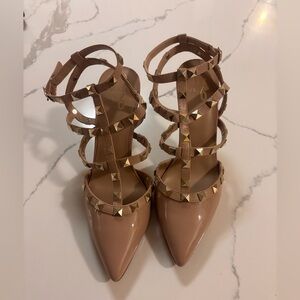 Mix No.6 Women’s Nude/Blush Studded Heels Size 8